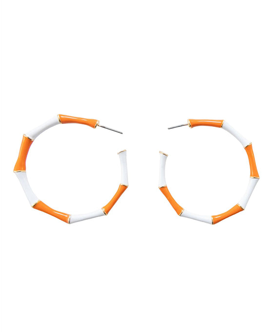 Sports Color Enamel Hoop Earring