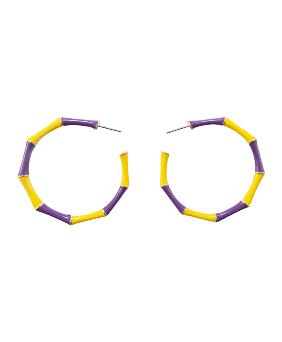 Sports Color Enamel Hoop Earring