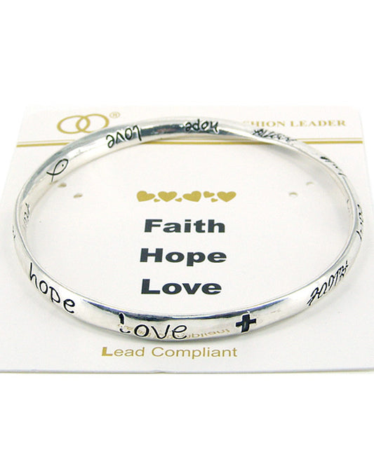 FAITH HOPE LOVE Twist Bangle