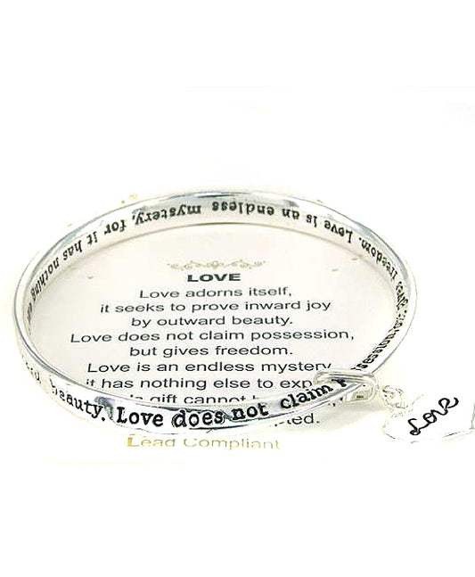 Love's Prayer Twist Bangle Bracelet