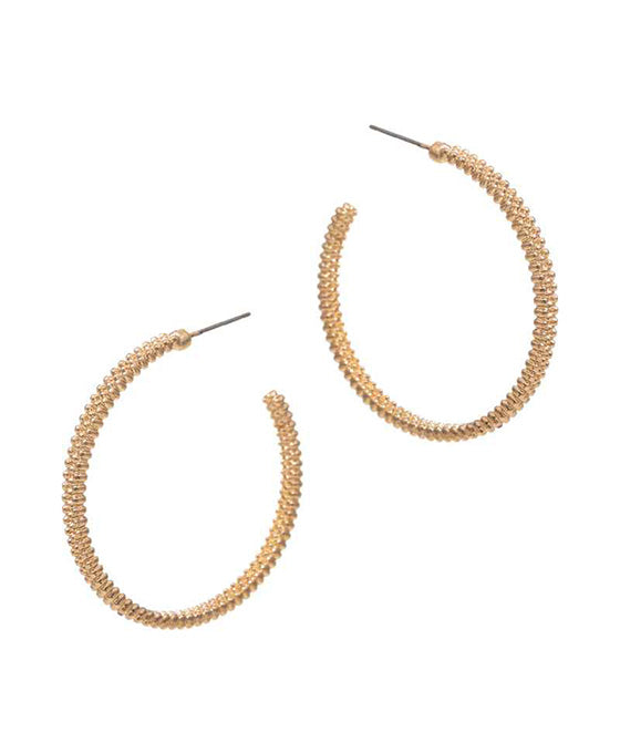 Metal Textured Hoop Earring