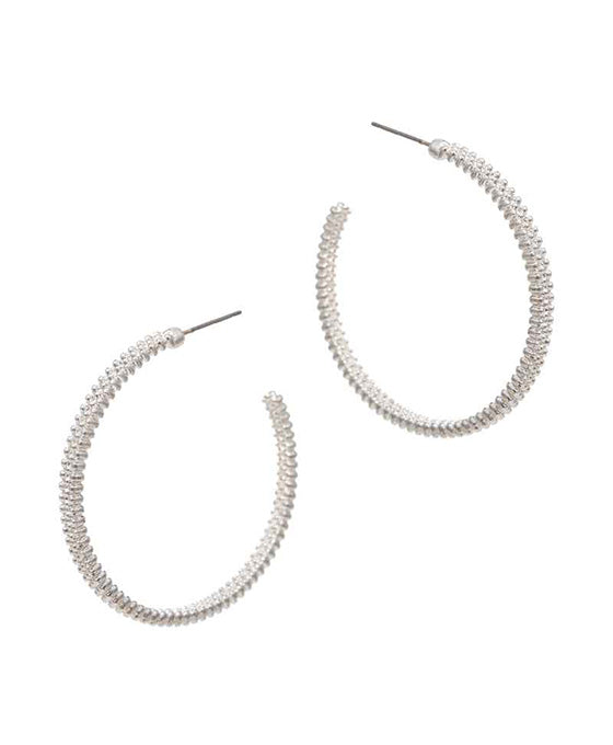 Metal Textured Hoop Earring