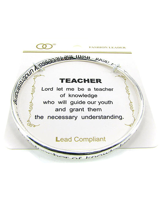 TEACHER'S PRAYER Twisted Bracelet