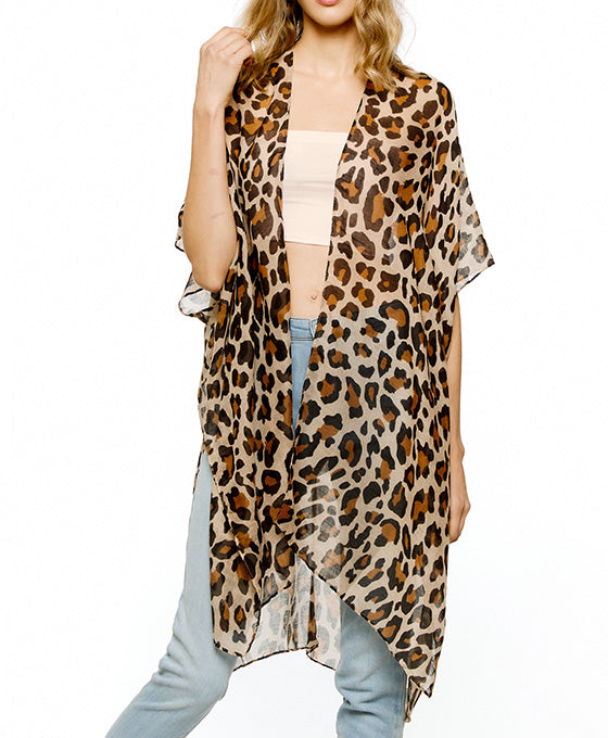 Leopard Print Kimono