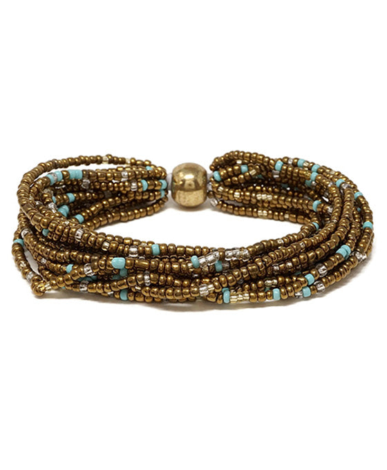 Seed Bead Multi Layered Bracelet