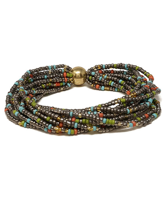 Seed Bead Multi Layered Bracelet