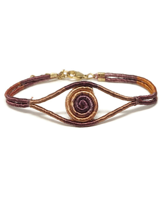 Evil Eye Thread Wrapped Bracelet