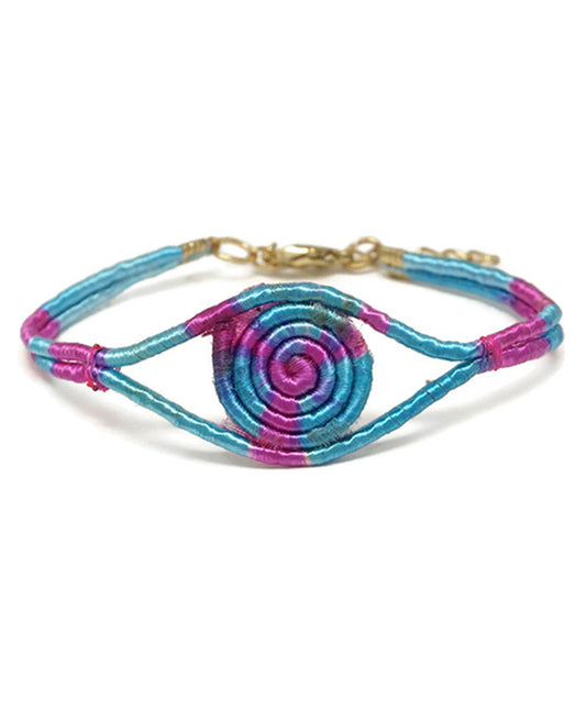 Evil Eye Thread Wrapped Bracelet