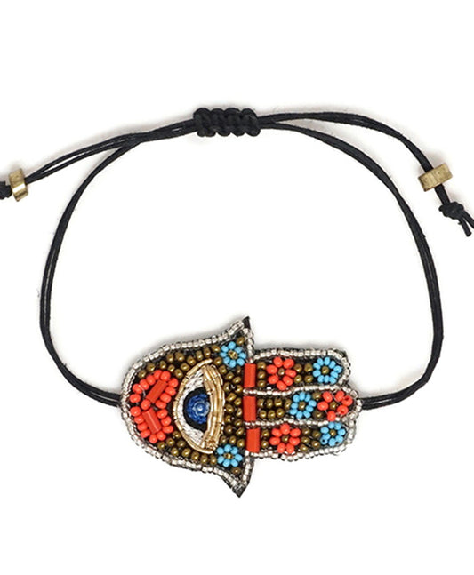 Hamsa Seed Bead Bracelet