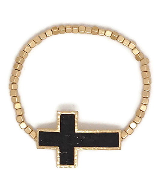 Cross Cork Stretch Bracelet