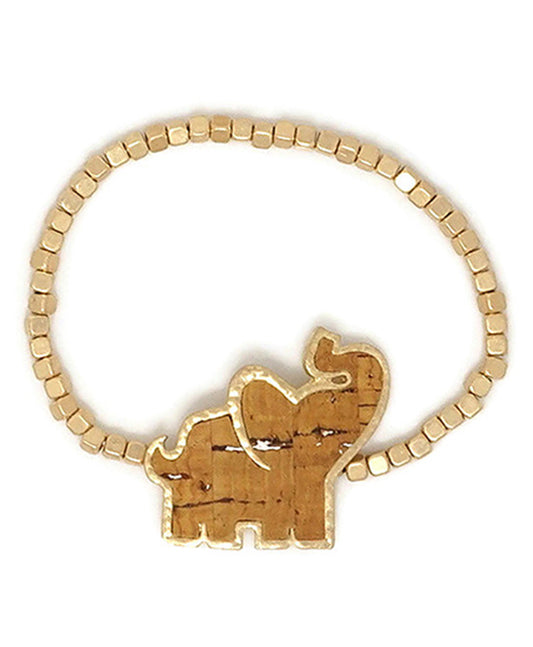 Elephant Cork Stretch Bracelet