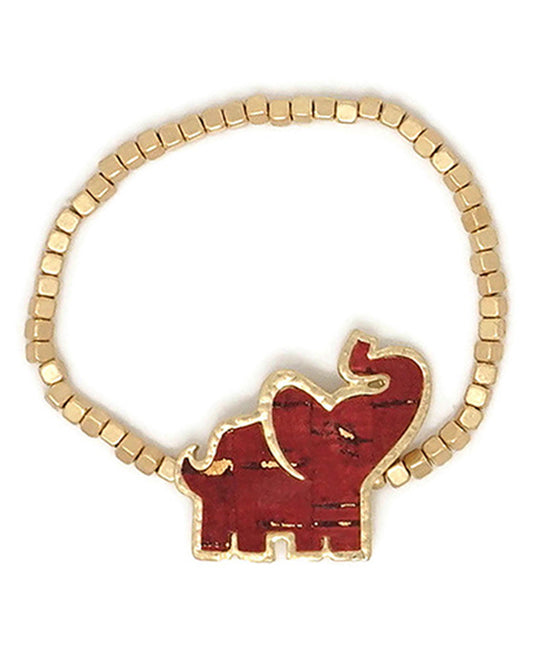 Elephant Cork Stretch Bracelet