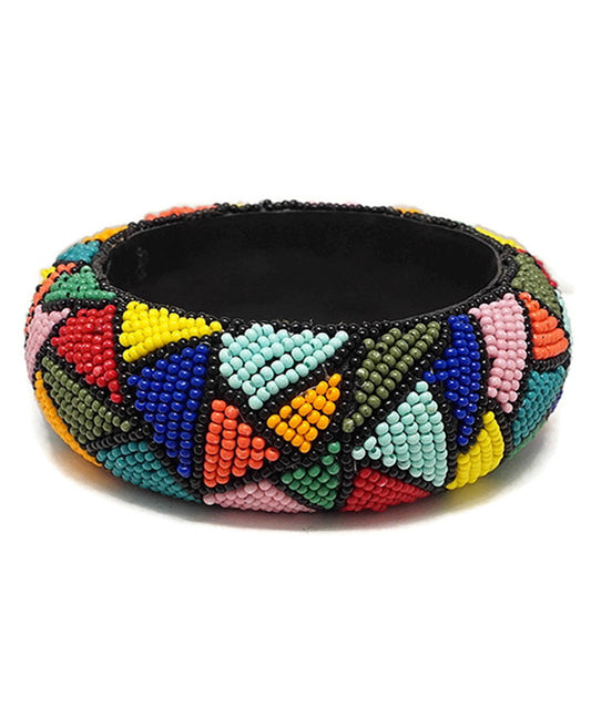 Seed Bead Mosaic Pattern Bangle