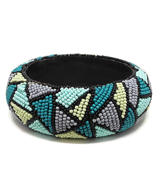 Seed Bead Mosaic Pattern Bangle