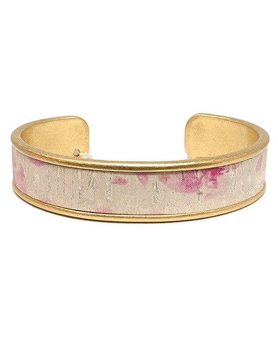 Tie Dye Cork Cuff Bracelet