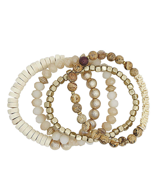 Multi Bead Stretch Bracelet