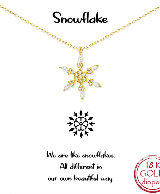 Snowflake CZ Necklace