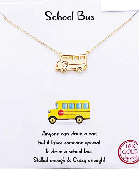 School Bus Necklace