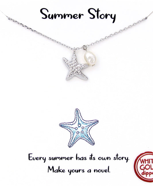 Starfish & Pearl Necklace