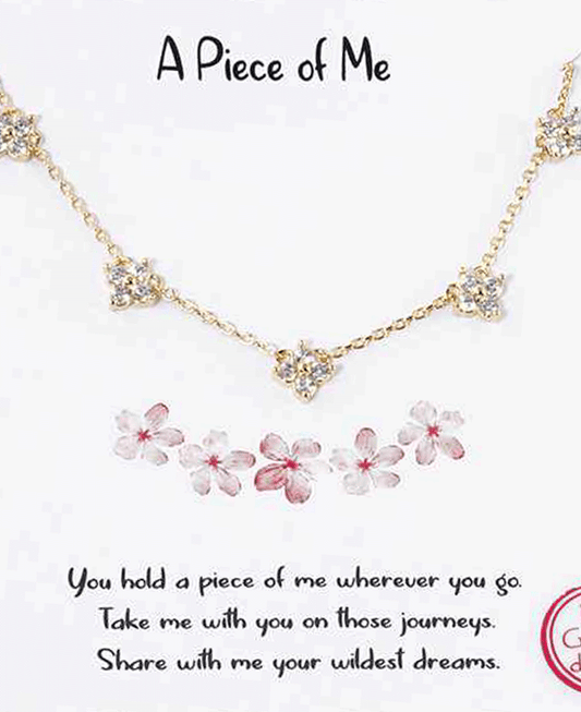 CZ Flower Station Necklace