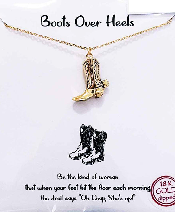 Boots Pendant Necklace