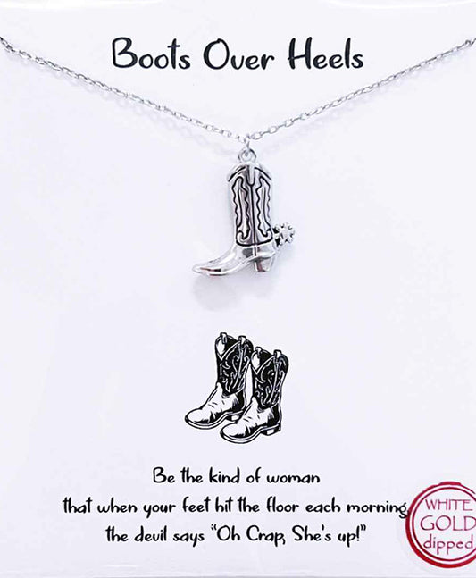 Boots Pendant Necklace