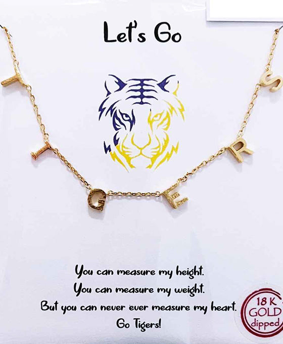 Tigers Word Necklace