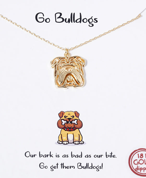 Buldog Hallow Face Pendant Necklace