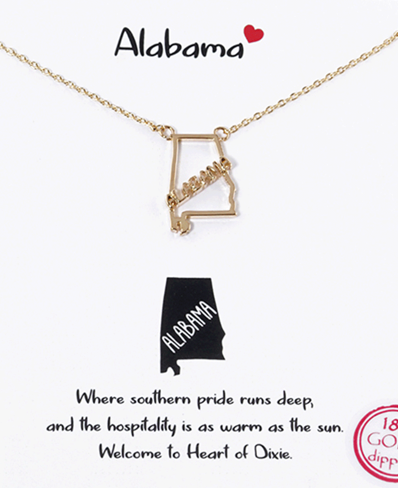 State Map Necklace