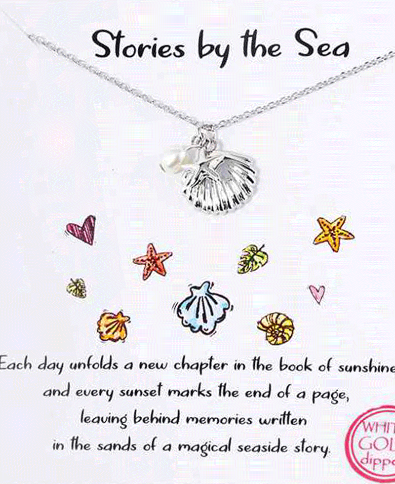 Calm & Starfish Shell w/ Pearl Necklace