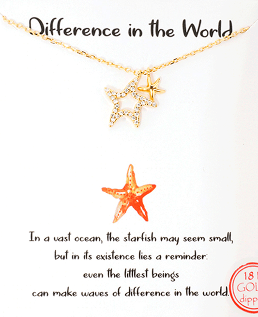 Starfish CZ Necklace