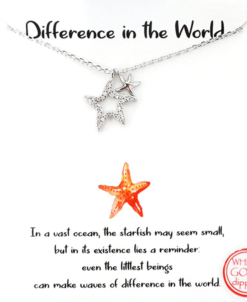 Starfish CZ Necklace