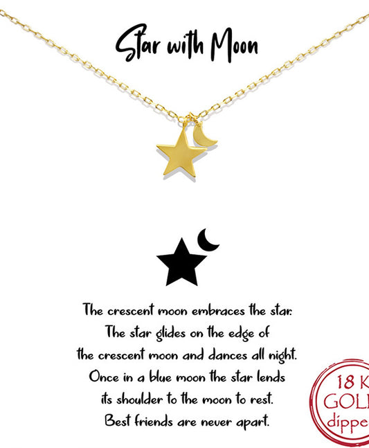 Star & Crescent Moon Necklace