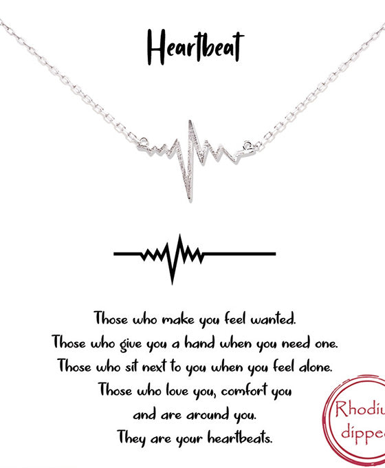 Heartbeat Brushed Necklace