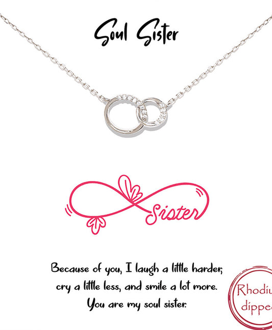 Two Interlocking Circle Necklace