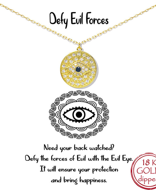 CZ Evil Eye Necklace