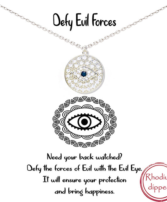 CZ Evil Eye Necklace