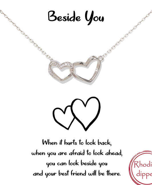 Two Heart Intertwined Necklace