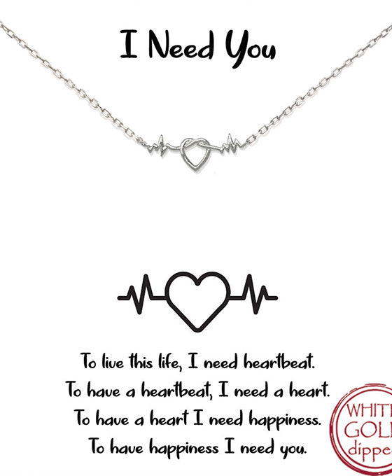 Heart & Heart Beat Necklace