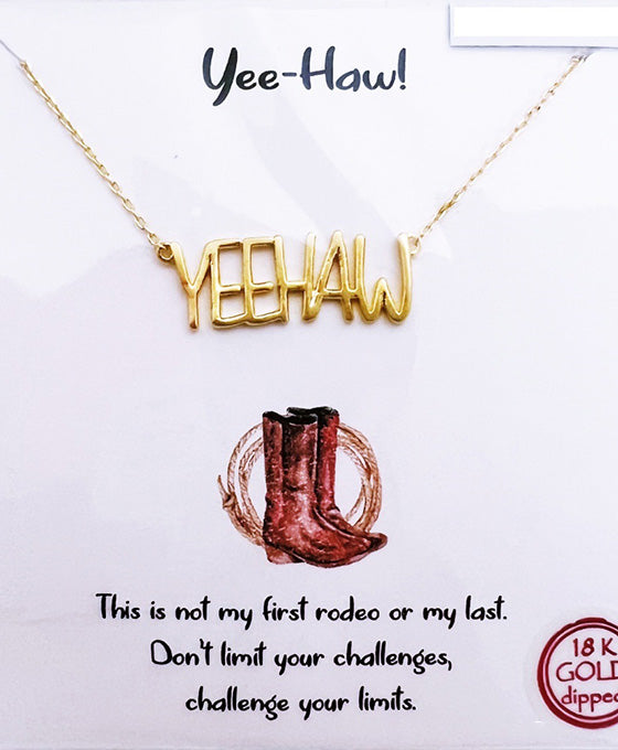 YeeHaw Word Necklace