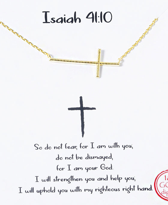 Sideway Cross Necklace