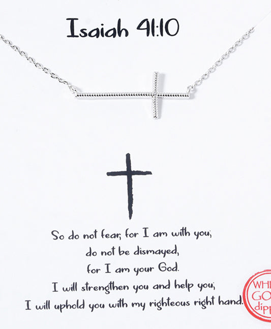 Sideway Cross Necklace