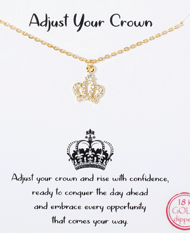 Crown CZ Necklace