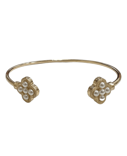 Metal Clover Cuff Bracelet