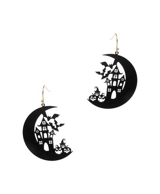 Halloween Castle Color Coated Earring