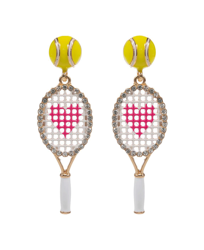 Tennis Enamel Post Earring