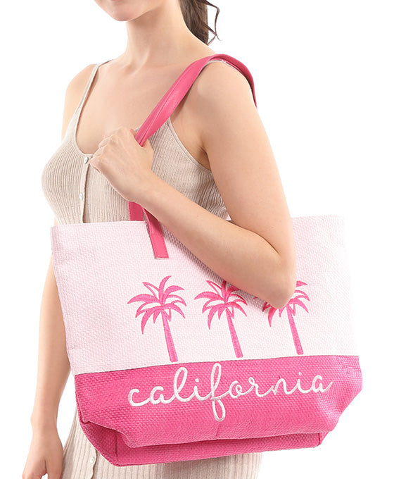 2 Tone Letter California Beach Bag