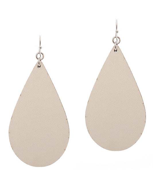 Leather Teardrop Earring