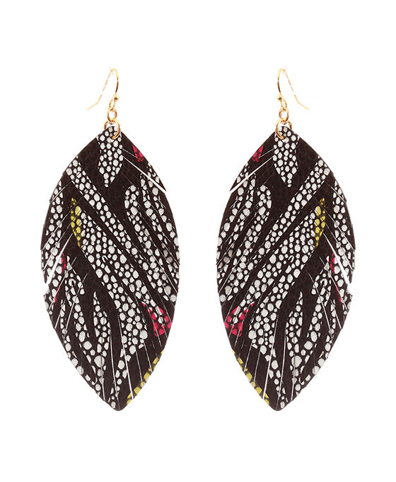 Leather Fringe Earring