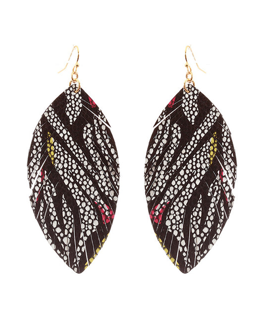 Leather Fringe Earring